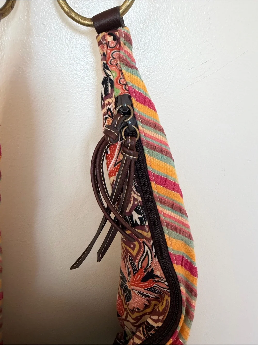 RELIC Patchwork Printed Sling Hobo Bag